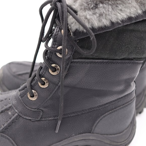 Apres by Lamo Vanessa Black Winter Boots Faux Fur Leather & Man-Made Size 7 - Picture 9 of 16